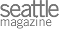 The image features the logo of "Seattle magazine" in a gray font on a transparent background.